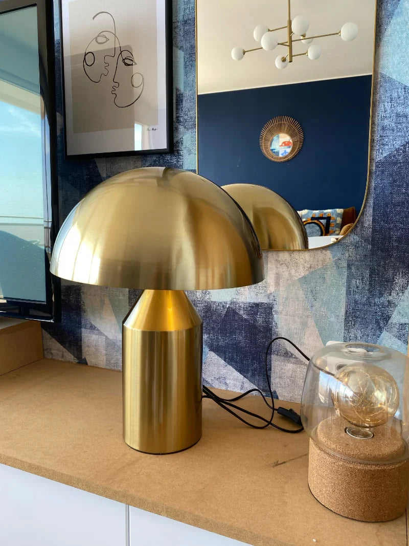 Lampe de chevet Design Champignon Dorée - Opale Image
