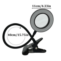 Lampe de chevet Lecture Pince à Clip avec Loupe - Opale