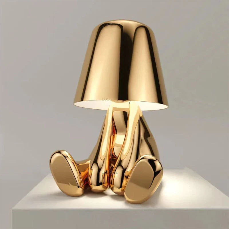 Lampe de chevet Moderne Petit Homme Assis Design - Opale