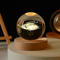Lampe de chevet USB Sphère Féerique - Opale
