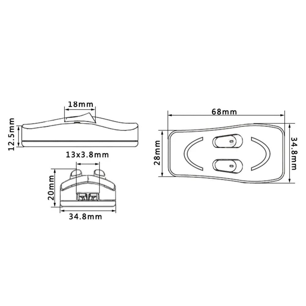 Double Interrupteur Lampe de chevet - Opale