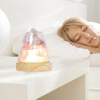 Lampe de Sel d'Himalaya Diffuseur en Pierres Naturelles - Opale