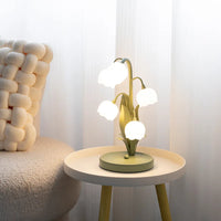 Lampe de chevet à Fleurs de Muguet Vintage - Opale