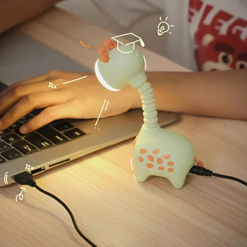Lampe de chevet Jungle Girafe LED - Opale