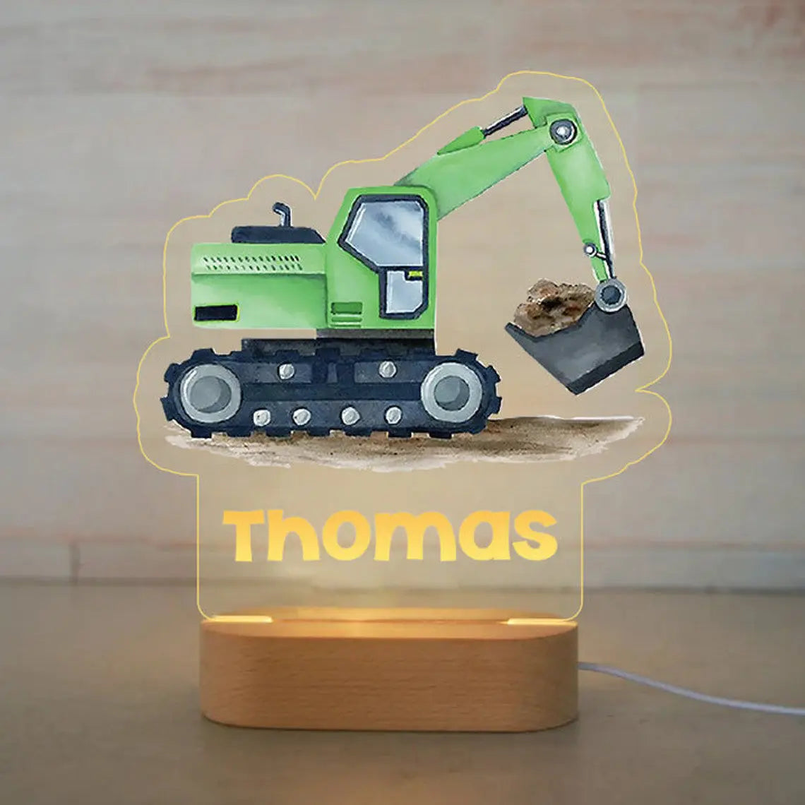 Lampe de chevet Enfant Jungle Nom Personnalisé - Opale