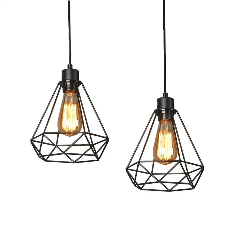 Lampe de chevet Industrielle Suspendue en Fer - Opale