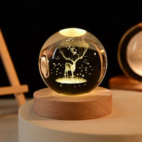 Lampe de chevet USB Sphère Féerique - Opale