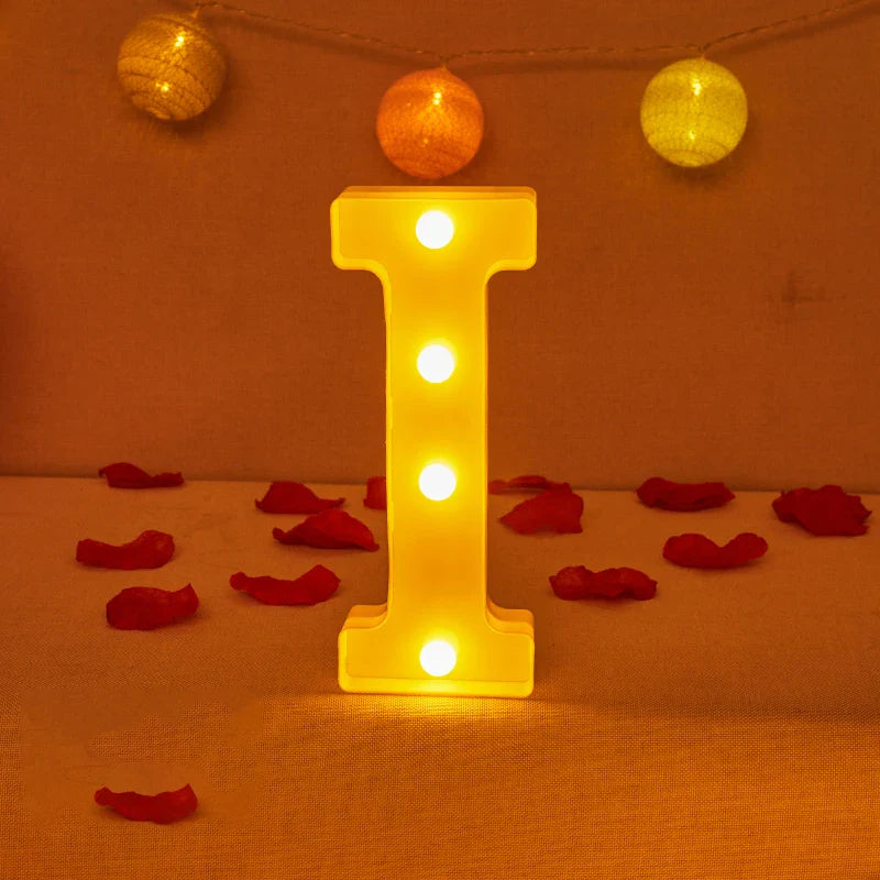 Lampe Alphabet Lettre et Numéro LED pour Évenement - Opale