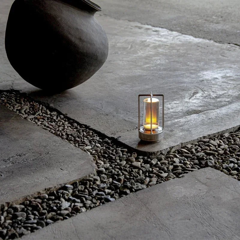 Lampe de chevet Industrielle Tactile style Camping - Opale
