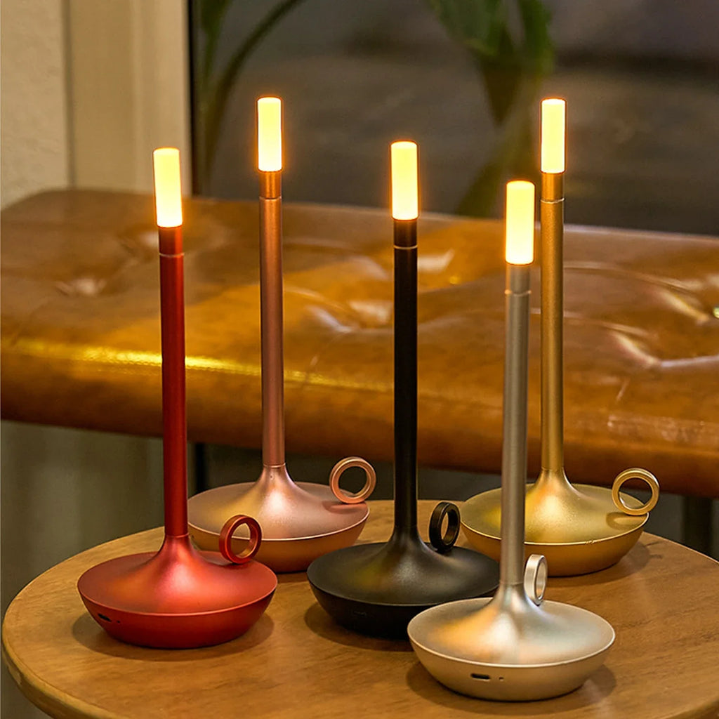 Lampe de chevet Industrielle en Forme de Bougeoir - Opale