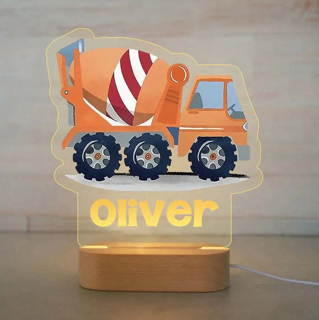 Lampe de chevet Enfant Jungle Nom Personnalisé - Opale