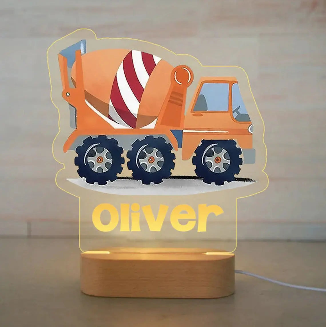 Lampe de chevet Enfant Jungle Nom Personnalisé - Opale
