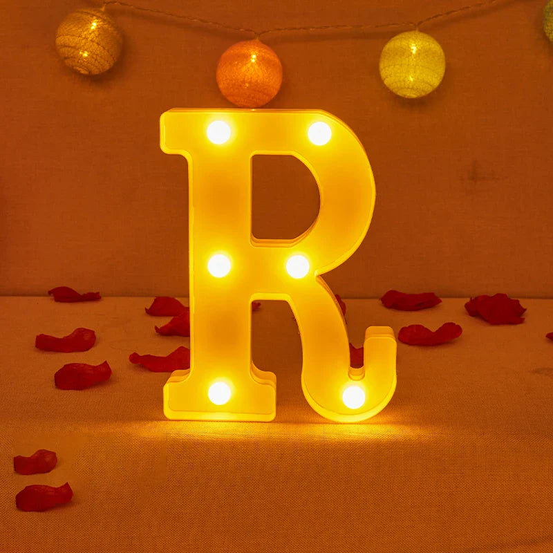 Lampe Alphabet Lettre et Numéro LED pour Évenement - Opale