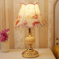 Lampe de chevet Baroque avec Abat-Jour en Tissu - Opale