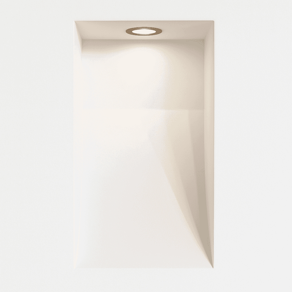 Applique murale LED pour escalier encastrée dans une niche murale, lumière blanche chaude