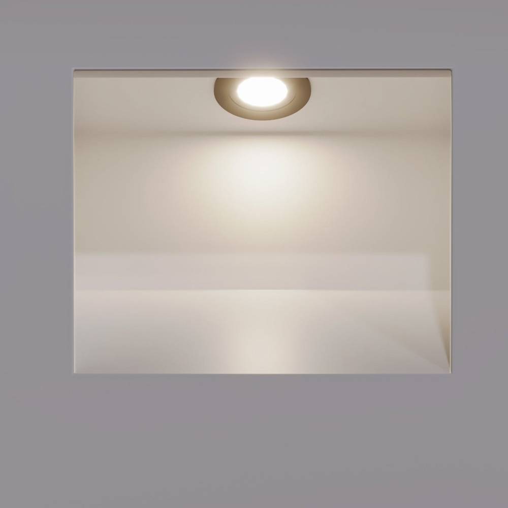 Applique murale LED carrée allumée, diffusion homogène de la lumière