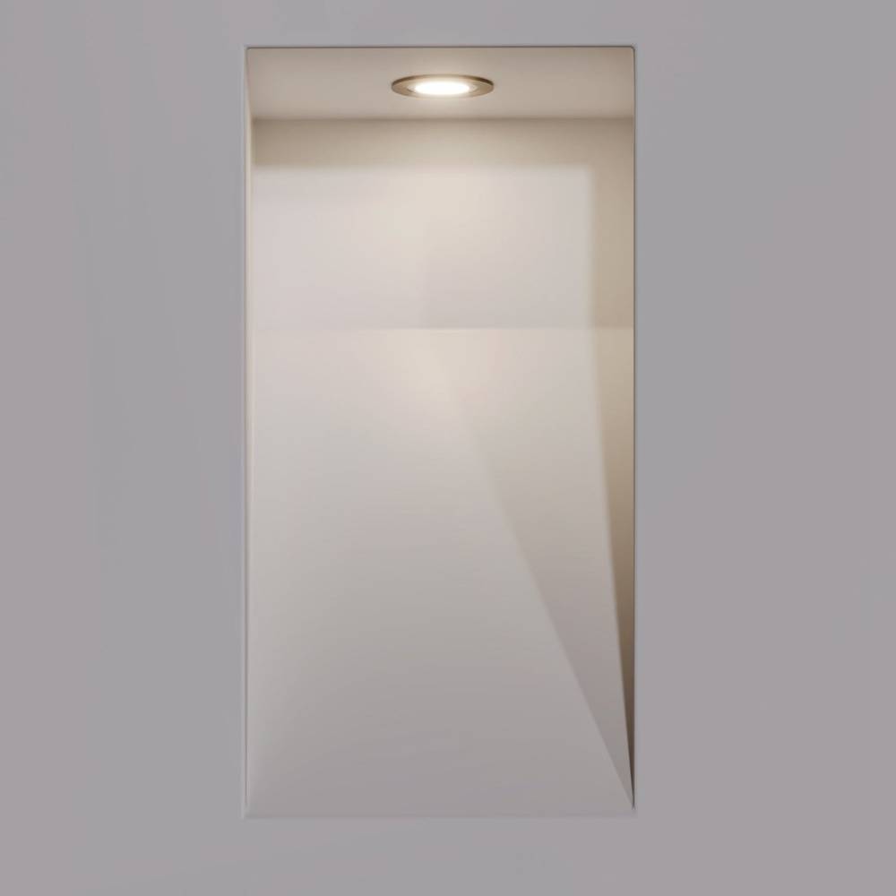Applique murale LED rectangulaire encastrée, finition grise