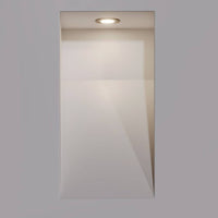 Applique murale LED rectangulaire encastrée, finition grise