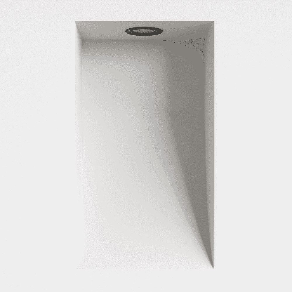 Applique murale LED pour escalier version rectangulaire, vue de face
