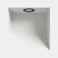 Applique murale LED encastrable vue en plongée, cadre noir