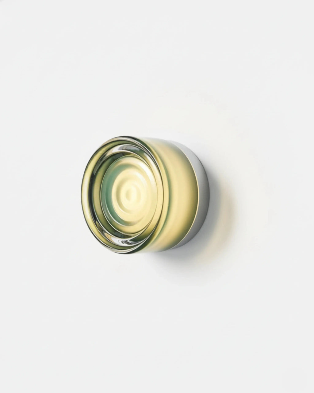 Applique murale en verre teinte jade au design circulaire