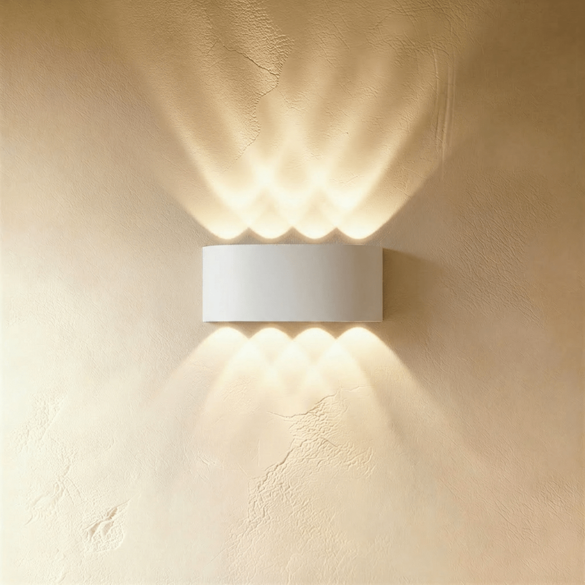 Applique murale LED étanche blanche 6W à six faisceaux