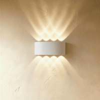 Applique murale LED étanche blanche 6W à six faisceaux