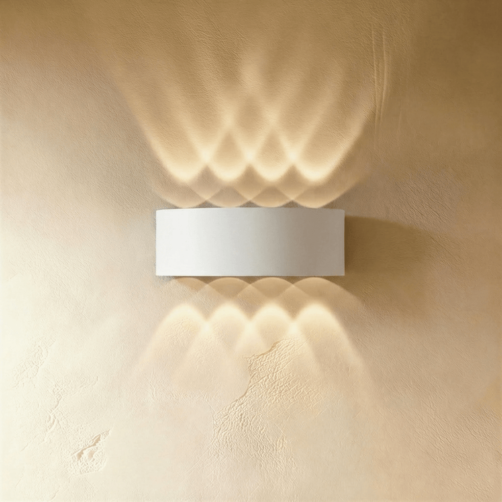 Applique murale LED étanche blanche 8W à huit faisceaux