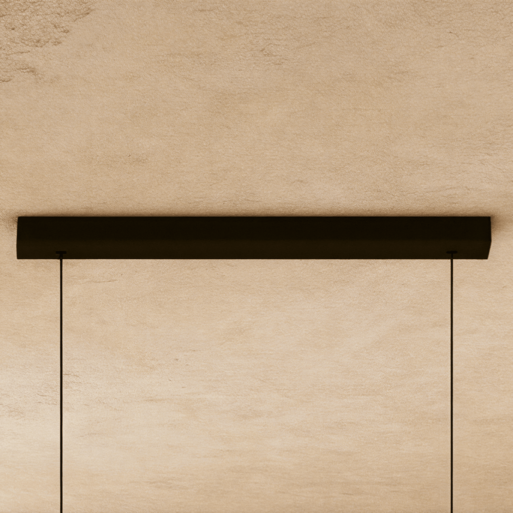 Barre de fixation au plafond du lustre design, finition noire