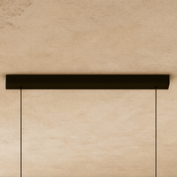 Barre de fixation au plafond du lustre design, finition noire