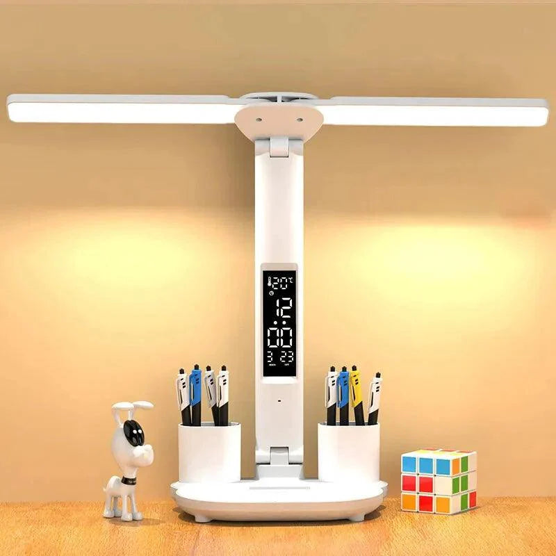 Lampe de Bureau Blanche LED à double tête - Opale