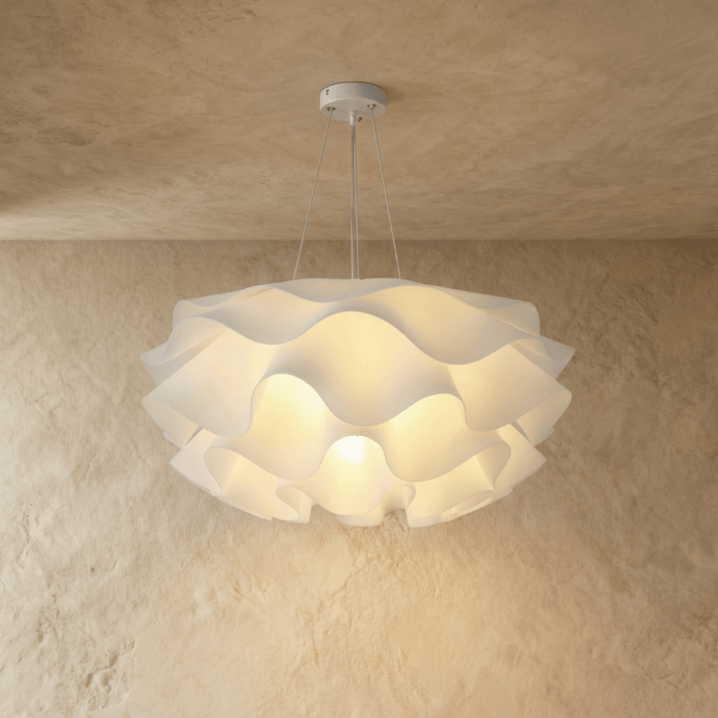 Lustre design fleur modèle B 50 cm aux volutes généreuses