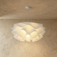 Lustre design fleur modèle B 50 cm aux volutes généreuses