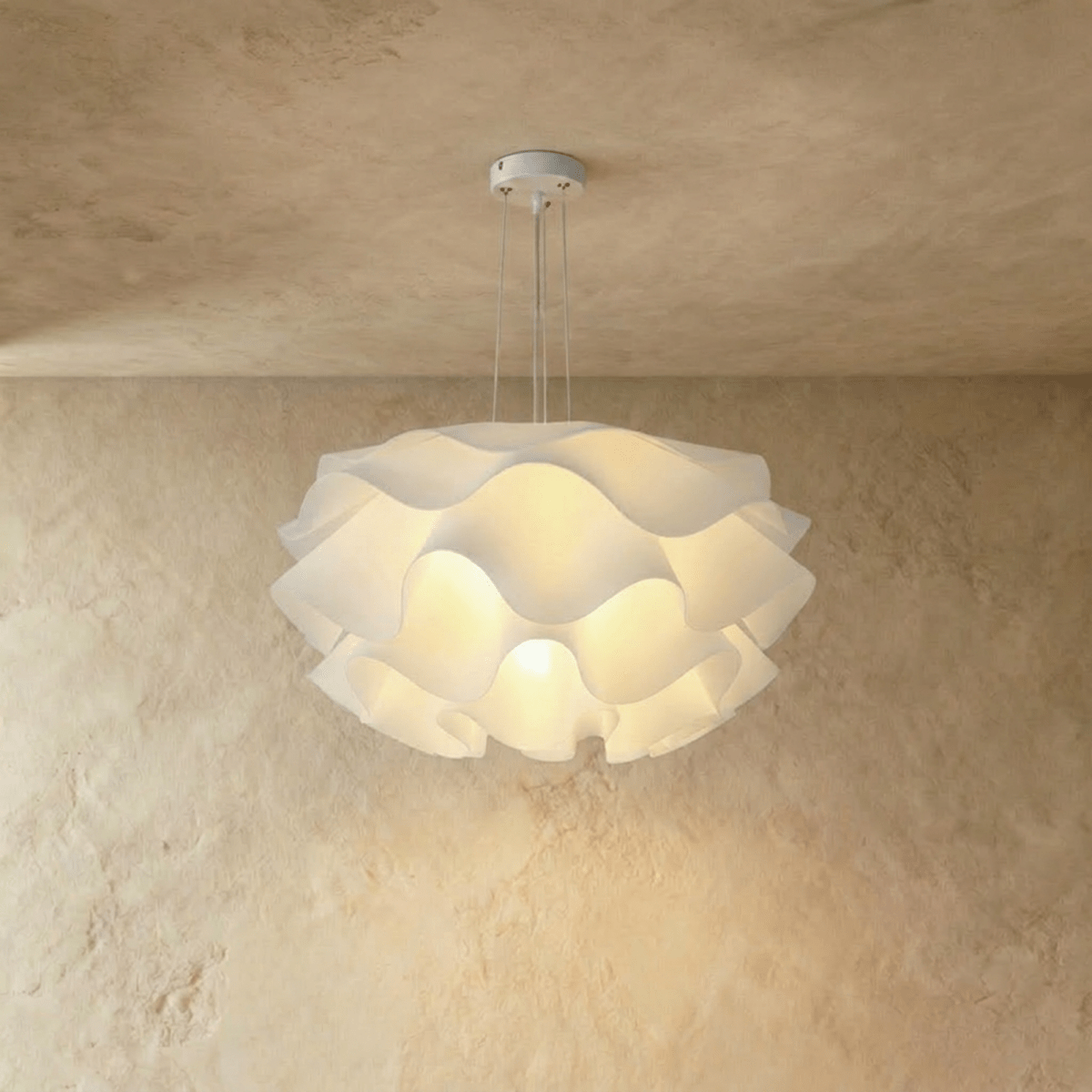 Lustre design fleur modèle B 40 cm forme nuage arrondie