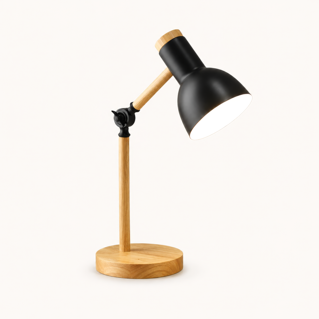 Lampe de Bureau en Bois articulé Design Scandinave