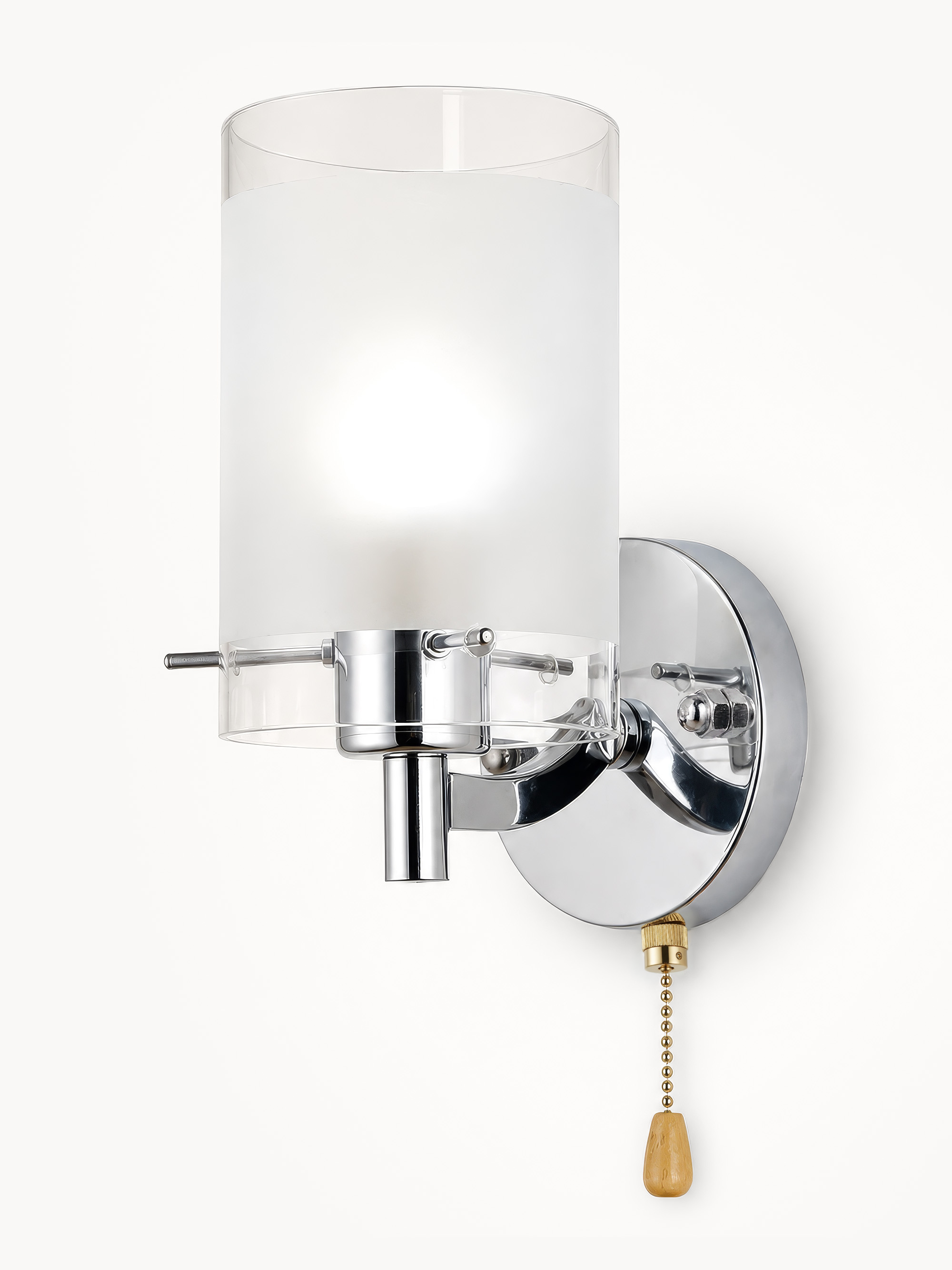 Applique Murale Chrome avec Interrupteur à Chaînette