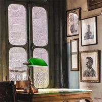 Lampe de chevet Vintage style Banquier et Notaire - Opale