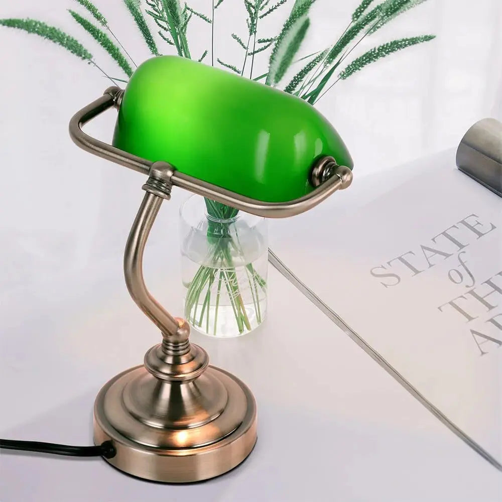 Lampe de chevet Vintage style Banquier et Notaire - Opale Image