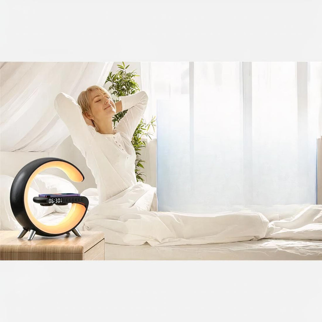 Lampe Réveil Bluetooth et Induction - Opale