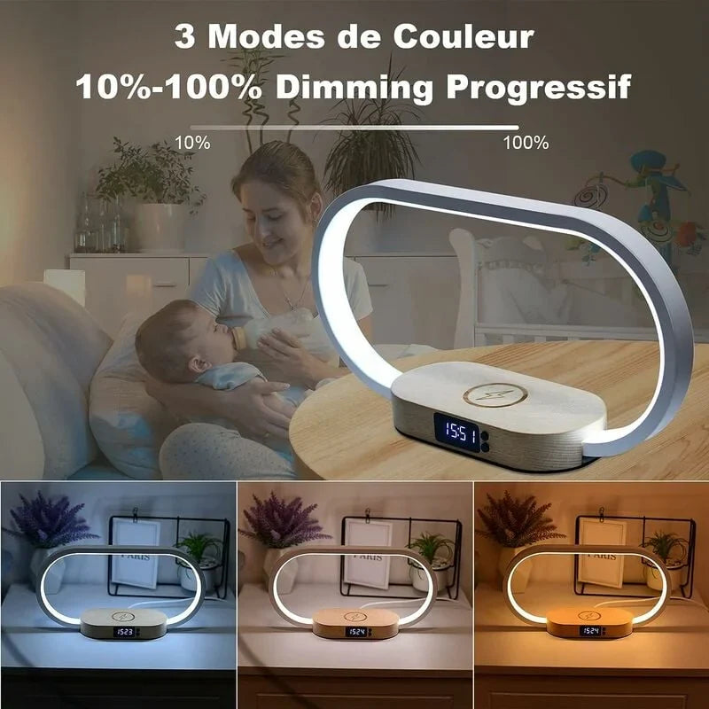Lampe de chevet Chargeur Induction Tactile - Opale Image