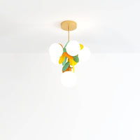 Lustre moderne multicolore à six têtes