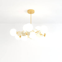 Lustre moderne blanc à douze têtes