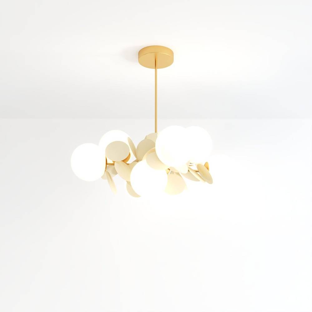 Lustre moderne blanc à huit têtes