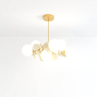 Lustre moderne blanc à huit têtes