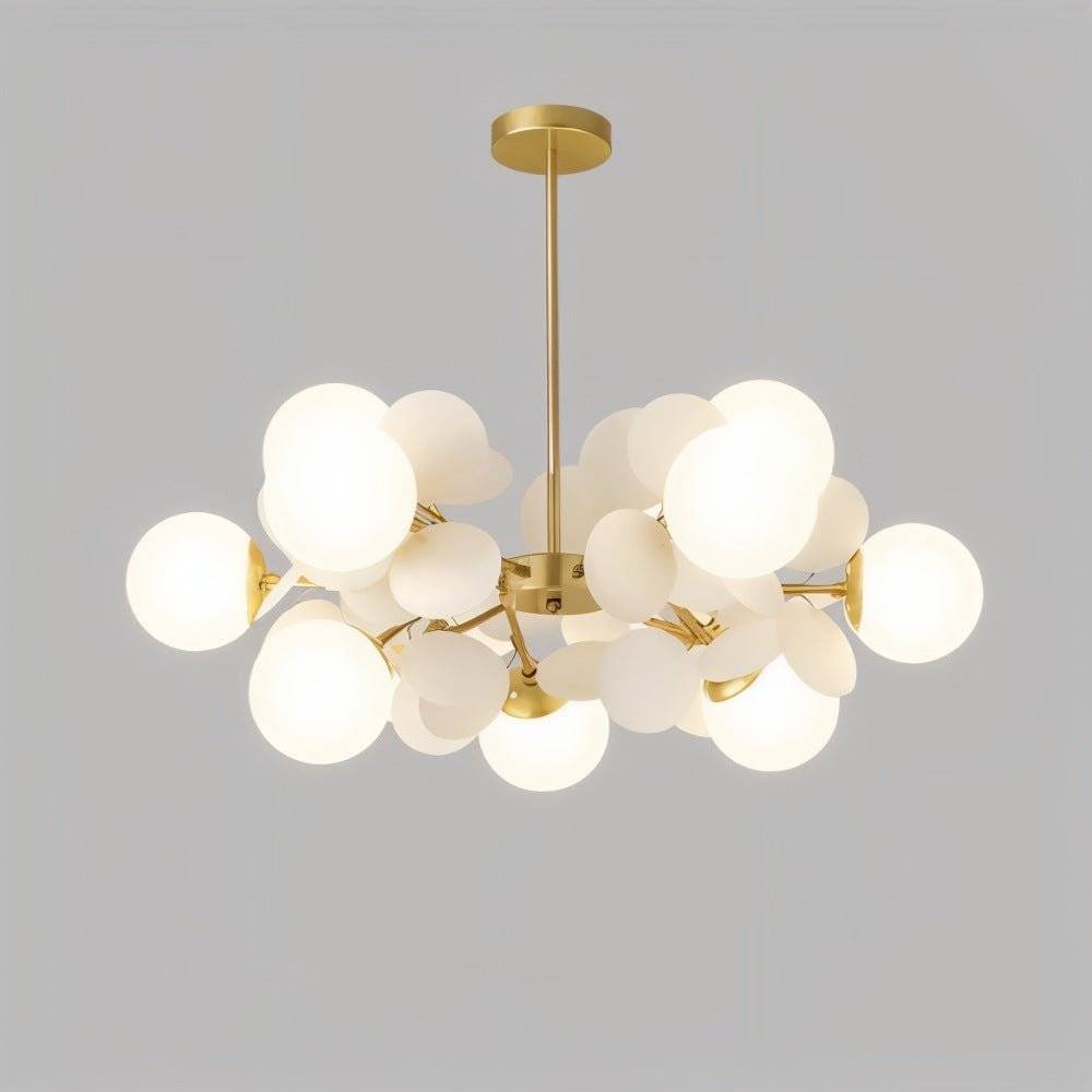 Lustre moderne blanc en forme de bouquet de sphères