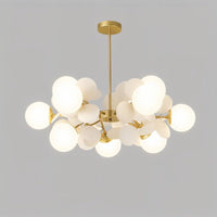 Lustre moderne blanc en forme de bouquet de sphères