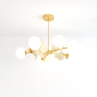 Lustre moderne blanc à dix têtes