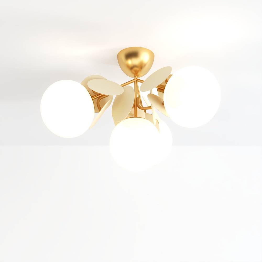 Lustre moderne blanc à quatre têtes