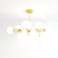 Lustre moderne blanc à quinze têtes