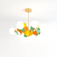 Lustre moderne multicolore à dix têtes